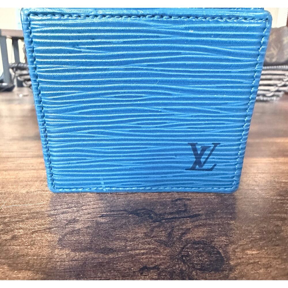 Louis Vuitton Epi Porte-Monnaie Rabat Coin Purse Blue